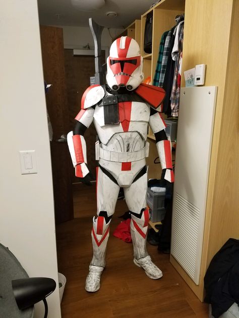 Clone Trooper Foam Full Armor (With Free Files) | RPF Costume and Prop Maker Community Custom Clone Trooper Armor, Diy Clone Trooper Costume, Clone Trooper Armor Cosplay, Clone Cosplay, Pepakura Template, Clone Trooper Costume, Clone Trooper Cosplay, Diy Armor, Clone Armor