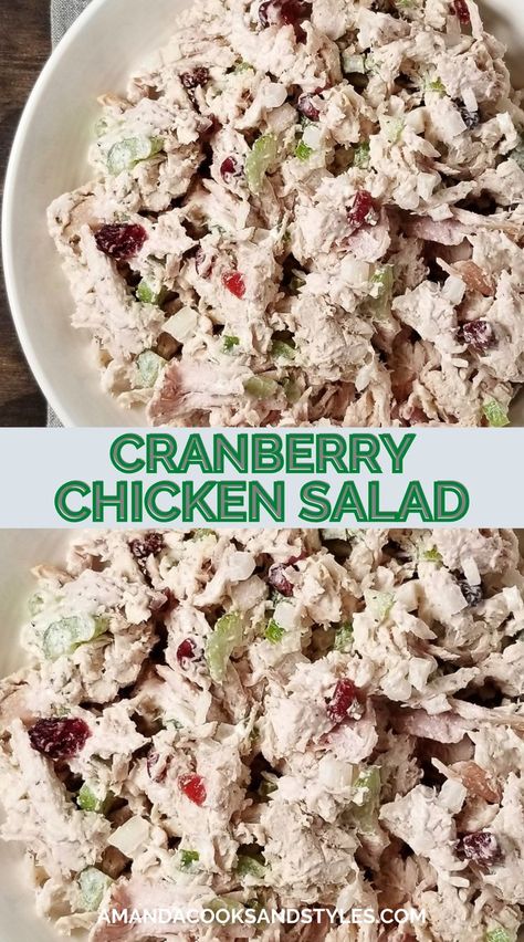 Cranberry Chicken Salad, Pecan Chicken Salads, Cranberry Chicken, Pecan Chicken, Creamy Dressing, Salad Greens, Healthy Chicken Salad, Colorful Salads, Favorite Chicken