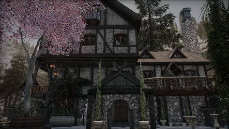 Skyrim House, Skyrim Special Edition Mods, Skyrim Mods, For Sale Sign, Magpie, Skyrim, Tree House, Dream House, At Home