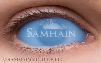 Blue sclera contact lenses from Samhain for $124 Scale Skin, Soft Contact Lenses, Cosplay Contacts, Perfect Beard, Blue Contacts, Halloween Contacts, Beard Lover, Beard Balm, Custom Hand Painted