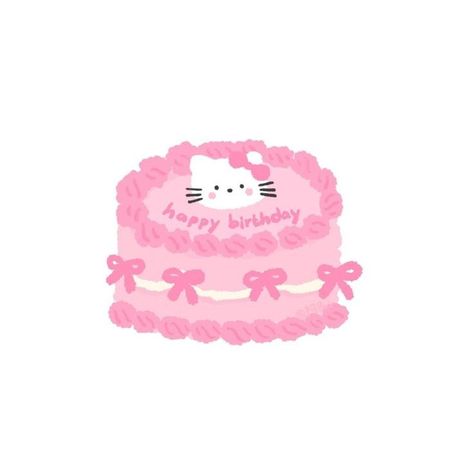 Happy Birthday Drawings, Birthday Doodle, Cake Drawing, Kitten Drawing, Birthday Icon, Birthday Cartoon, Hello Kitty Aesthetic, Happy Birthday Wishes Cards, Emoji Art