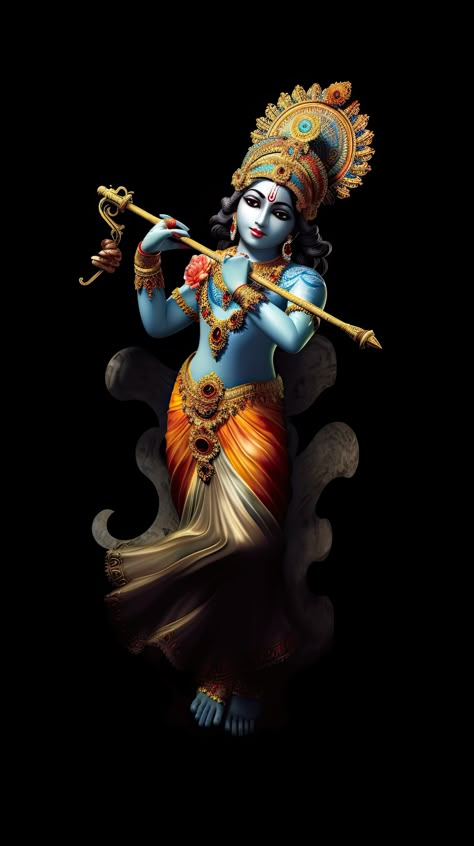 He is the god of protection, compassion, tenderness, and love. Krishna Bhagvan Photo, Sri Krishna Wallpapers Hd, God Krishna Hd Wallpapers, Indian Gods Aesthetic, God Photos Hindu, God Krishna Images, Krishna Wallpaper Hd, Lord Krishna Art, God Of Protection