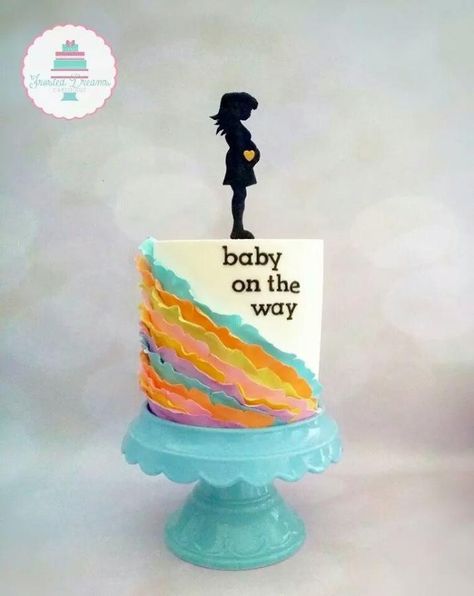 Pregnancy Announcement Cake, Pregnancy Cake, Baby Reveal Cakes, Bomb Cake, Pregnant Cake, Baby Shower Plates, Baby Shower Checklist, Pregnancy Art, Gender Reveal Cake