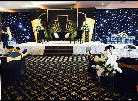 Gatsby Stage Backdrop, Harlem Nights Theme Party, Gatsby Theme Wedding, Harlem Nights Theme, Gatsby Wedding Theme, Harlem Nights, Great Gatsby Theme, Party 2023, Gatsby Theme