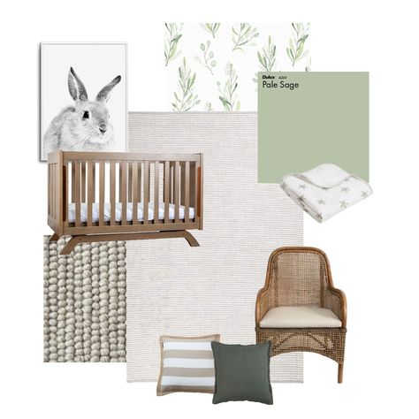 Mood Board Examples, Wallpaper Bunny, Mood Board Ideas, Nature Inspired Nursery, Nursery Interior Design, Nursery Interior, Neutral Nursery Decor, Design Mood Board, Velvet Wallpaper