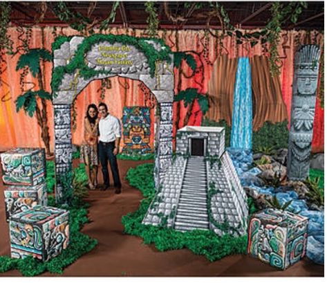 Prom Themes Ideas, Column Decor, Cardboard Props, Prom Themes, Ancient Aztecs, Themes Ideas, Ancient Maya, Prom Theme, School Displays