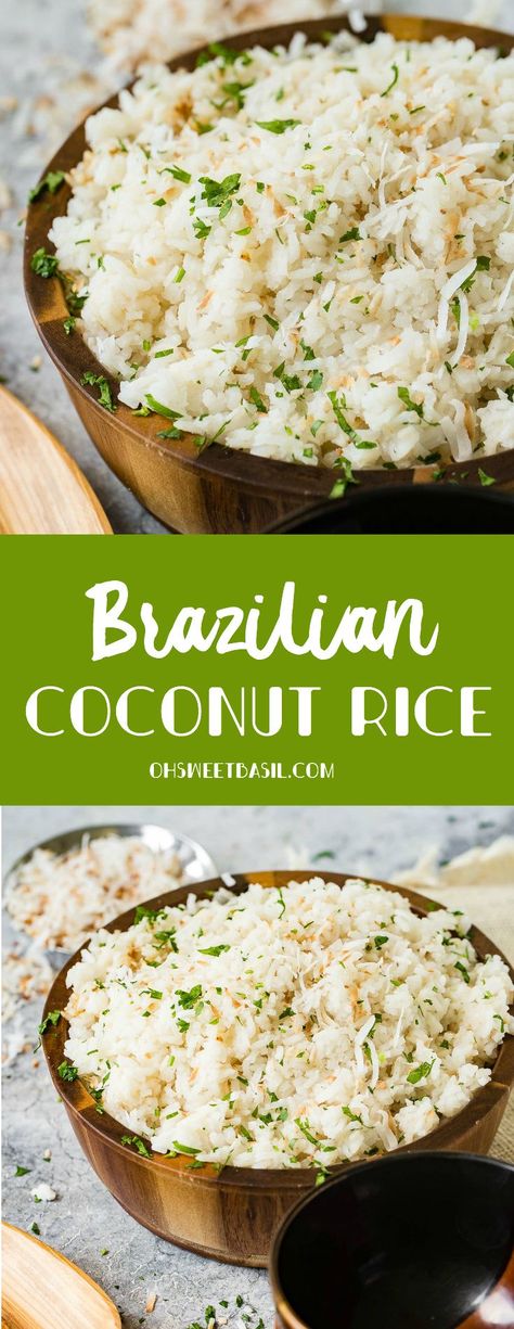 Multicultural Recipes, Rice Video, Brazilian Recipes, Best Side Dish, Brazilian Dishes, South American Recipes, Oh Sweet Basil, Perfect Rice, Rice Side Dishes