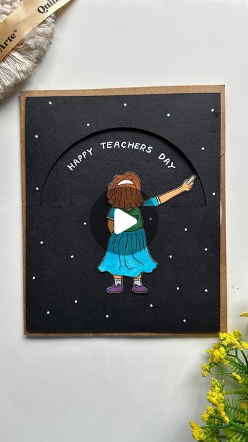 QuinnsArte by Quinal Malara on Instagram: "Save it for teachers day card idea♥️" Greetings Card For Teachers Day, Teachers Day Greeting Card Ideas, Greeting Card For Teachers Day, National Teachers Day, Teacher's Day Card Ideas, Greeting Cards For Teachers, Teachers Day Greetings, Teachers Day Card, Teacher Cards