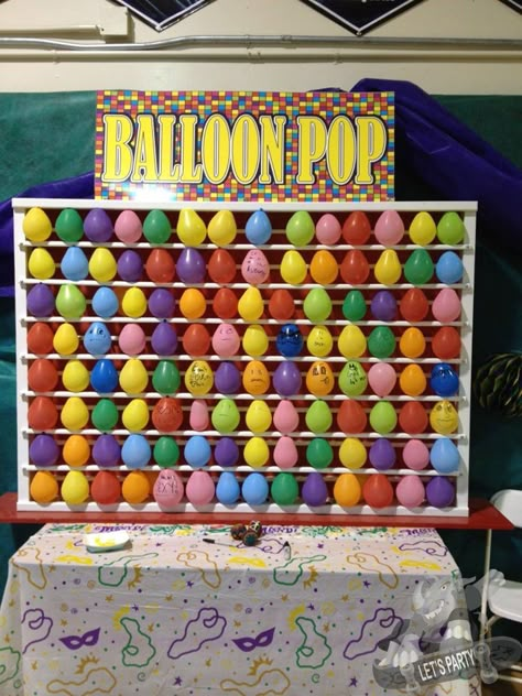 Mega Balloon Pop - Lets Party Balloon Pop Carnival Game, Carnival Game Diy, Balloon Pop Game, Diy Carnival Games, Backyard Carnival, Carnival Birthday Party Theme, Diy Carnival, Balloon Games, Circus Decorations