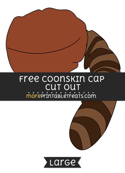 Coonskin Cap Cut Out - Large Animal Tails, Computer Paper, Western Theme, Program Design, Cut Out, Scrapbook Pages