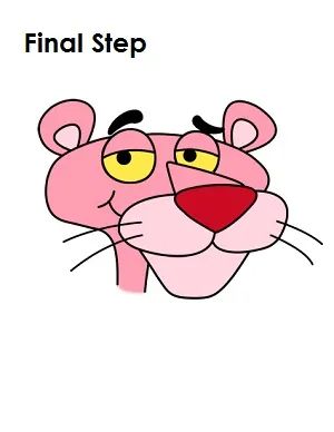 How to Draw Pink Panther Final Step Draw Pink Panther, Pink Panther Drawing, Disney Drawing Tutorial, Cartoons Group, Pink Panther Cartoon, The Pink Panther, Kids Cartoon Characters, Cartoon Drawing Tutorial, Cartoon Painting