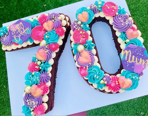 Number 7 Cake Design, Encanto Number Cake, Diy Number Cake, Number 5 Cake, 7 Cake, Cake Pulls, 5th Birthday Party Ideas, Buttercream Cake Decorating, Creative Cake Decorating