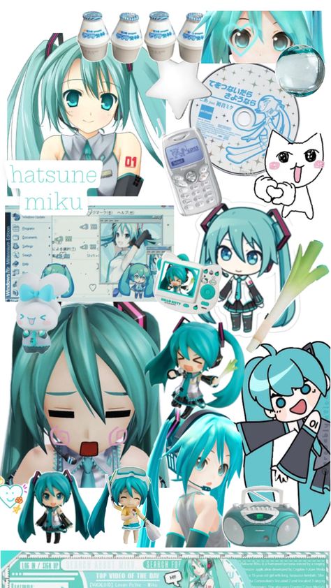 <333 Hatsune Miku Wallpaper, Miku Wallpaper, Blue Vibe, Miku Hatsune Chibi, Miku Chan, Miku Hatsune Vocaloid, Vocaloid Funny, Y2k Wallpaper, Wallpaper Cute