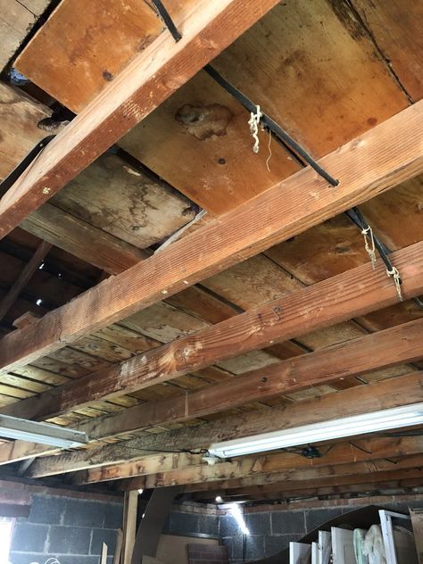 Painted Rafters Exposed Ceilings, Vaulted Ceiling Garage, Garage Ceiling Design, Old Garage Makeover, Garage Interior Paint, Exposed Trusses, Garage Windows, Garage Paint, Room Above Garage