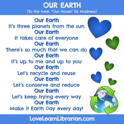 Try this Earth Day song with your toddlers and preschoolers to teach them the importance of taking care of the Earth! Earth Day Poems, Earth Day Song, April Lesson Plans, Circle Time Songs, Earth Week, Earth Day Projects, Earth Craft, Kindergarten Songs, Songs For Toddlers