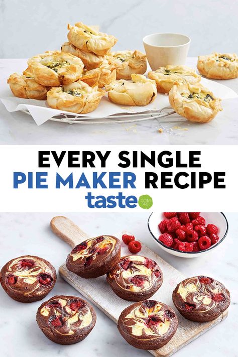 Mini Pie Maker Recipes, Breville Pie Maker, Types Of Pies, Mini Pie Maker, Pie Maker Recipes, K Mart, Mini Pie Recipes, Sausage Roll, Pie Maker