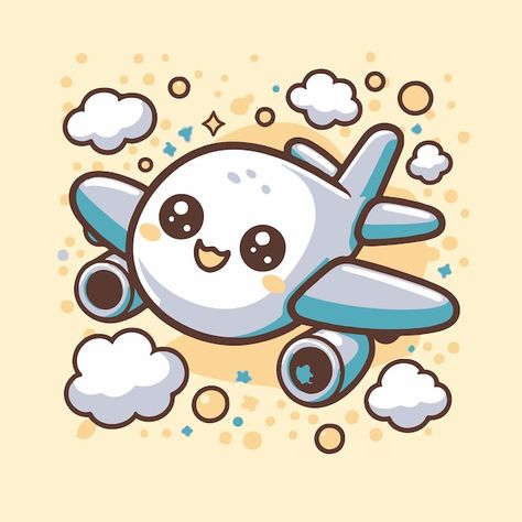 Cute cartoon airplane character flying i... | Premium Vector #Freepik #vector #plane #aircraft #aeroplane #airline Aeroplane Cartoon, Plane Cartoon, Airplane Cartoon, Engineer Cartoon, Cute Airplane, Cartoon Plane, Sky Vector, Airplane Vector, Flying In The Sky