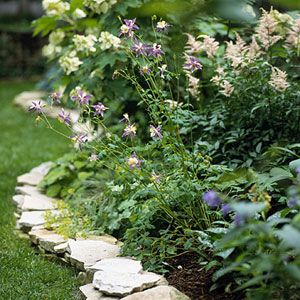 Stone Flower Beds, Flower Bed Edging, Landscape Borders, Edging Ideas, Landscape Edging, Lawn Edging, Garden Edging, Landscaping Design, Garden Borders