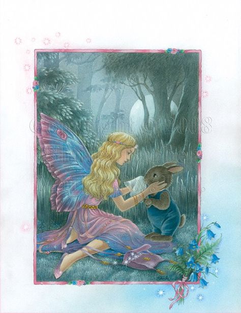 Wipe Away The Tears~ by Shirley Barber Art Fae Kingdom, Phd Inspiration, Pretty Fairies, Fairy Photos, Shirley Barber, Wild Magic, Fairy Pictures, Vintage Fairy, Magical Things