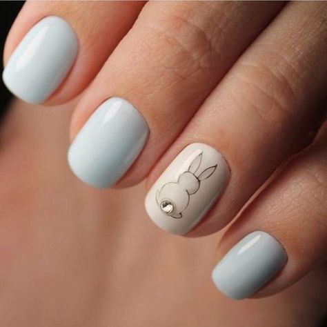 Bunny Nails, Easter Nail Designs, Easter Nail Art, Easter Nails, Accent Nails, Manicure E Pedicure, Summer Makeup, Cool Nail Art, Gorgeous Nails