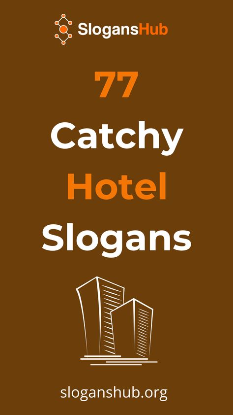 In this post, we are going to share with you a list of 77+ catchy hotels slogans and taglines of existing hotels all around the world. See what type of messages they are delivering using their slogans and taglines. #slogans #sloganshub #hotelslogans Hotel Slogan Ideas, Catchy Taglines, Catchy Words, Hotel Advertisement, Bohemian Hotel, Architect Student, Paradise Hotel, Advertising Slogans, Luxury Beach Resorts