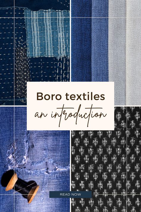 Read this overview to find out about Japanese boro textiles. Covering it's historical use in Japan to it's place in modern textile art, it's a sneak peek into the world of mottainai and wabi-sabi. Japanese Boro Stitching, Boro Quilt, Boro Textiles, Japanese Boro Textiles, Japanese Boro, Boro Stitching, Creative Tutorials, Modern Textiles, Japanese Craft