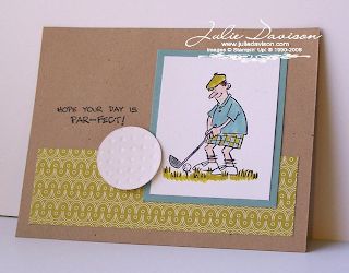 Julie's Stamping Spot -- Stampin' Up! Project Ideas by Julie Davison: March 2009 Golf Birthday Cards, Golf Cards, Art Impressions Cards, Hand Stamped Cards, Masculine Birthday Cards, Birthday Cards For Men, Dad Cards, Male Cards, Masculine Cards