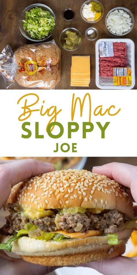 Big Mac Sloppy Joes have no right being this good. You get the iconic big mac flavor with the ease of making sloppy joes. And yes, the secret sauce is included! With this recipe only taking 30 minutes to make, you will be putting it on repeat! Big Mac Sloppy Joe, Big Mac Recipe, Big Mac Sloppy Joes, Big Mac Sloppy, Leftover Sloppy Joes, Sloppy Joe Burger, Hawaiian Sliders, Loose Meat, Loose Meat Sandwiches