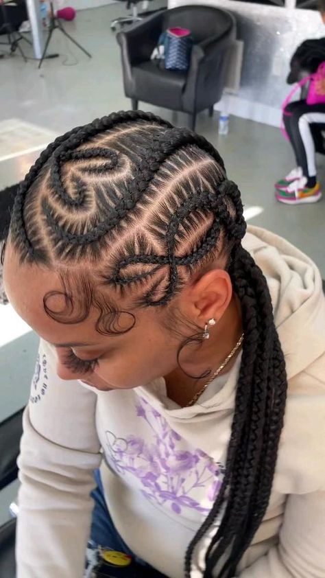 Heart Braids, Straight Back Braids, Black Hair Wigs, Cornrows Braids For Black Women, Wigs Braids, Braided Hairstyles For Black Women Cornrows, Vacation Hairstyles, Big Box Braids Hairstyles, Hair Braiding Styles