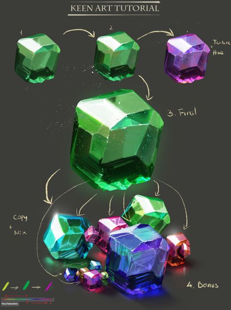 Glow Stones, Crystal Drawing, Concept Art Tutorial, Texture Drawing, Props Art, Drawing Examples, Digital Texture, Digital Painting Tutorials, Color Studies