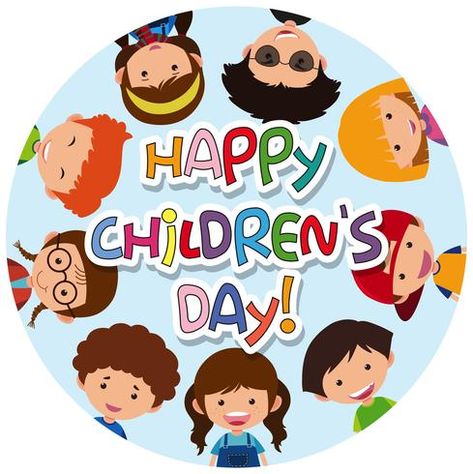 Happy children's day icon Happy Children's Day Logo, Childrens Day Poster Design, Happy Childrens Day Poster, Children's Day Craft, Children's Day Wishes, Children's Day Activities, Children's Day Poster, Cupcake Toppers Free, International Children's Day