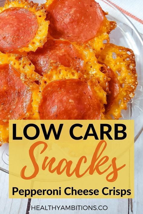 These tasty keto pepperoni cheese chips will have everyone asking for more! It is quick, easy, only 2 ingredients, and virtually no clean-up! Mozzarella And Pepperoni Keto, Pepperoni And Cheese Scoops Snack, Turkey Pepperoni Chips, Pepperoni Chips Microwave, Pepperoni Chips Air Fryer, Air Fried Pepperoni Chips, Cheese Chips In Air Fryer, Keto Cheese And Pepperoni Snack, Crispy Pepperoni Chips