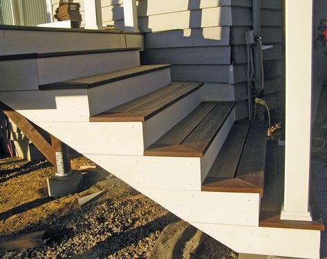 Trex Steps, Deck Columns, Trex Stairs, Deck Stair Stringer, Cottage Deck, Patio Stairs, Porch Stairs, Stairs Stringer, Deck Steps