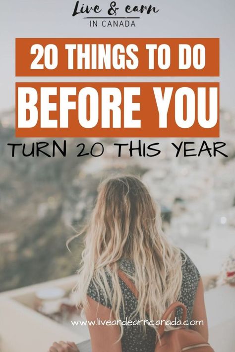 Here is a list of amazing things you can do before you turn 20. Use these productivity hacks to get ahead in life. Work on your goals this year and make sure you are able to achieve everyone of your dreams! #productivity #thingstodo Before Turning 20 Bucket Lists, Things To Do Before Turning 20, Things To Do Before You Turn 20 List, Bucket List For 20 Year Olds, 20 Things To Do Before 20 Bucket Lists, Bucket List Before 20, Bucket List Ideas Before I Turn 20, 22 Things To Do Before 22, 21 Things To Do Before You Turn 21