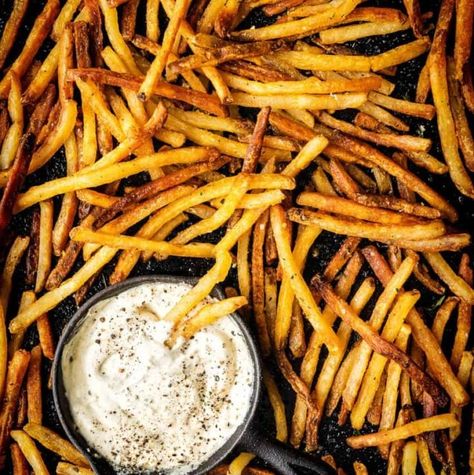 Duck Fat Fries - Girl Carnivore Grilled Chicken Leg Quarters, Duck Fat Fries, Homemade Fries, Truffle Salt, Duck Fat, Crispy Fry, Gourmet Chef, Fries Recipe, Campfire Food