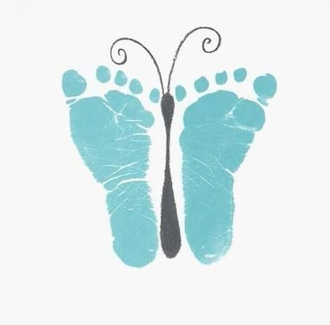 Footprint Painting, Baby Footprint Crafts, Baby Art Crafts, Baby Footprint Art, Baby Art Projects, Footprint Crafts, Toddler Art Projects, Baby Handprint, Toddler Arts And Crafts