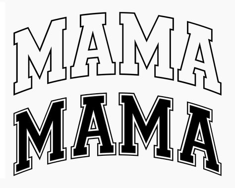 Mama Svg, Mamaw Svg, Western Mama Svg, Mama Png Text, Checkered Mama Svg, Groovy Mama Svg, Varsity Letter, Cheer Mom, Embroidery Software