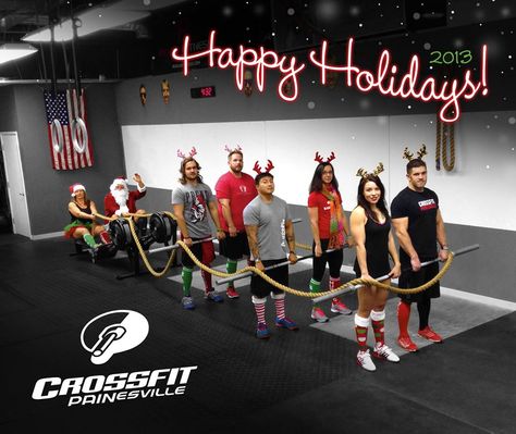 CrossFit Painesville Trainer Photo Christmas Fitness Photoshoot, Christmas Gym Decorations, Gym Christmas Decorations, Christmas Gym, Group Fitness Christmas Workout, 12 Days Of Christmas Workout Crossfit, Crossfit Christmas, Crossfit Images, Workout Photoshoot