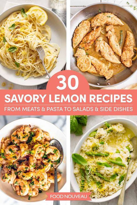 Lemon Recipes Dinner, Fresh Lemon Recipes, Recipe Using Lemons, Sheet Pan Dinners Chicken, Citrus Recipes, Greek Lemon Chicken, Chicken Tender Recipes, Lemon Pasta, Vinaigrette Recipes