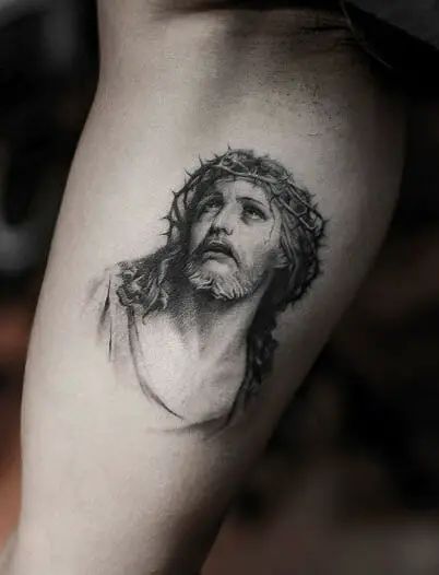 Religious tattoos have long served as profound expressions of faith, religiousness, and personal devotion. Among the most powerful and symbolic designs are the Crown of Thorns, Crucifix, and Crucifixion tattoos. These three interconnected symbols encapsulate the central narrative of Christianity, portraying the suffering and sacrifice of Jesus Christ. The Crown of Thorns tattoo represents the … 15 Three Religious Tattoos the Crown of Thorns Crucifix and Crucifixion Read More » Th... Crucifix Tattoo Men, Crucifixion Tattoo, Crown Of Thorns Tattoo, Religous Tattoo, Thorns Tattoo, Crucifix Tattoo, Jesus Christ Tattoo, Jesus Tattoo Design, Thorn Tattoo