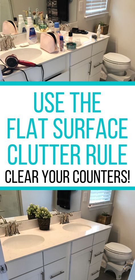 Declutter Fast, Downsizing Tips, Diy Bathroom Storage Ideas, Peter Walsh, Minimalism Challenge, Organized House, Minimalism Inspiration, Counter Clutter, Bathroom Counter Organization