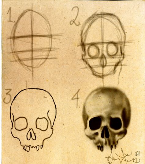 Skull Sketch Step By Step, Skull Step By Step Drawing, How To Paint A Skull, How To Draw Skulls Step By Step, How To Draw Bones, How To Draw A Skull Step By Step Easy, How To Draw Skull, How To Draw A Skeleton, Skull Drawing Step By Step