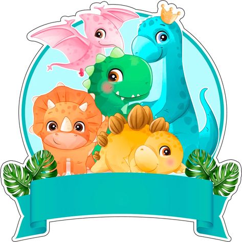 (1) New Message! Baby Dinosaur Party, Dinosaur Birthday Party Decorations, Dinosaur Cake Toppers, Dinosaur Printables, Dinosaur Images, Dinosaur Birthday Invitations, Dinosaur Pictures, Birthday Cake Topper Printable, Stickers Png