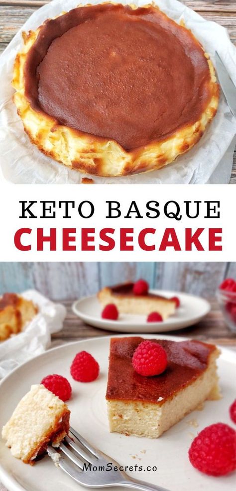 Crustless Cheesecake, Burnt Cheesecake, Basque Cheesecake, Low Fat Low Carb, Low Carb Low Fat Recipes, Diet Recipes Easy, Keto Dinners, Lost 100 Pounds, Low Carb Low Sugar