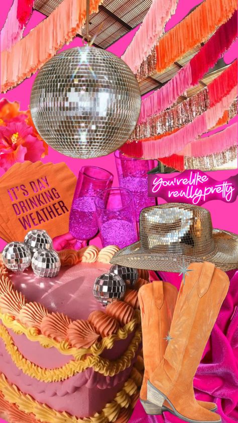 Orange & Pink Party Orange Pink Party, Orange Birthday Parties, 30th Birthday Themes, Sunset Party, Orange Birthday, 33rd Birthday, Orange Party, Dinner Party Themes, Sparkle Party