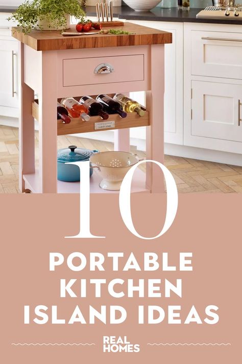 Moveable, portable kitchen islands will zone and style your space for enhanced function – whether cooking, prepping food or entertaining. #kitchendesign #kitchenisland #kitchenstorage Portable Kitchen Island Ideas, Portable Kitchen Islands, Kitchen Island With Storage And Seating, Small Portable Kitchen Island, Moveable Kitchen Island, Portable Island, Kitchen Island Styling, Portable Kitchen Island, Freestanding Kitchen Island