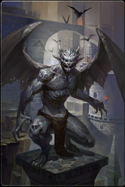 This is perfect. Gargoyles Characters, Gargoyles Art, Fantasy Demon, Fantasy Beasts, Monster Concept Art, Demon Art, Fantasy Monster, Monster Design, Creature Concept Art