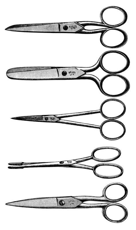 Types Of Scissors, Surgical Scissors, Map Of United States, Black And White Clip Art, Map Of New York City, Map Of Canada, Scissors Art, Scissors Design, Vintage Scissors