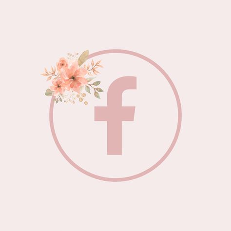 Facebook Logo Aesthetic, Facebook Aesthetic, Facebook Logo, Logo Aesthetic, Aesthetic Pink, Iphone Icon, Aesthetic Icon, Pink Logo, App Icon