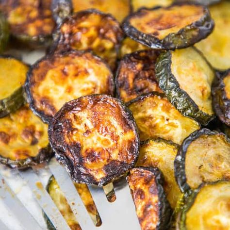 Roasted Zucchini - Erren's Kitchen Broiled Zucchini Recipes, Crispy Roasted Zucchini, How To Roast Zucchini In The Oven, Broiled Zucchini, Roast Zucchini In Oven, Roasted Zucchini And Yellow Squash And Onions, Roasted Zucchini Recipes, Roasted Zucchini And Yellow Squash Mushrooms, Squash Dishes